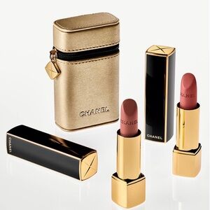 NIB CHANEL Rouge Allure Velvet Lipstick Set 2026 Limited Edition. Gold Pouch